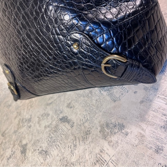Banana Republic Croc embossed leather large handbag - Picture 10 of 13